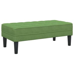 vidaXL banco com almofada Verde Claro 113 x 57 x 39 cm Veludo