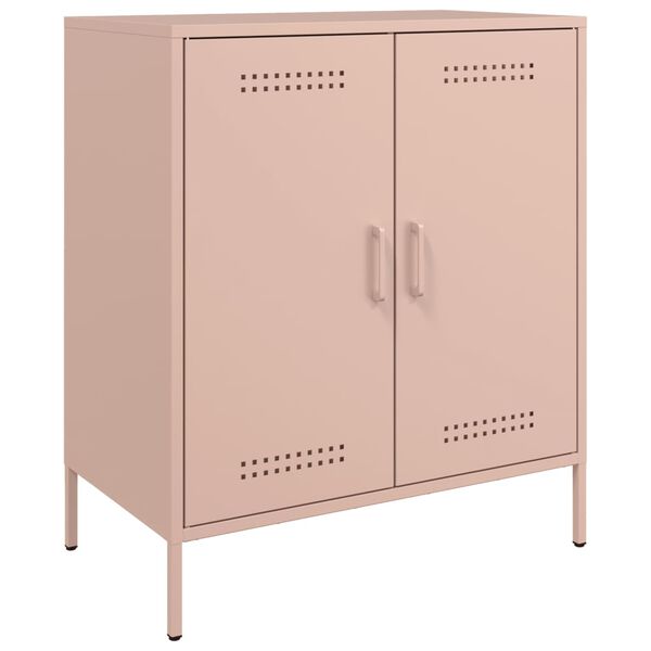 vidaXL Aparador 68x39x79 cm a&ccedil;o rosa