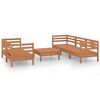 vidaXL 6 pcs conjunto lounge de jardim pinho maci&ccedil;o castanho mel