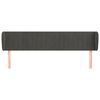 vidaXL Cabeceira de cama c/ abas veludo 163x23x78/88cm cinzento-escuro