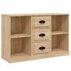 vidaXL Aparadores 3 pcs derivados de madeira cor carvalho sonoma