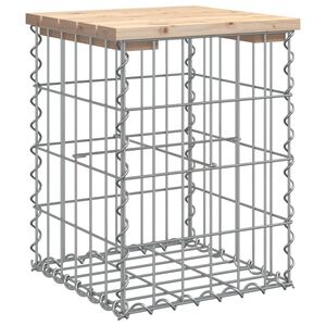 vidaXL Banco de jardim c/ design gabi&atilde;o 33x31x42 cm pinho maci&ccedil;o