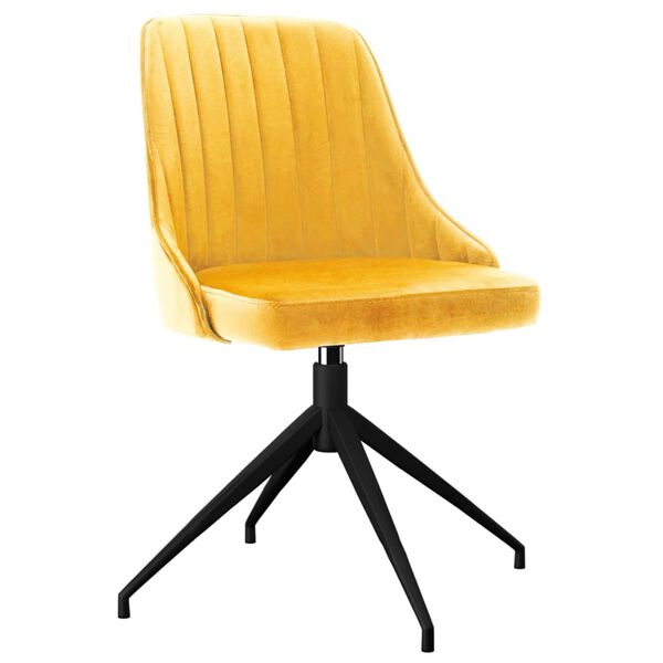 vidaXL Cadeiras de jantar 6 pcs veludo amarelo