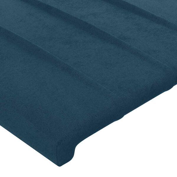 vidaXL Cabeceira Azul Escuro 80x5x118/128 cm Veludo