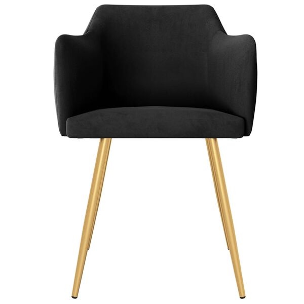vidaXL Cadeiras de jantar 2 pcs veludo preto