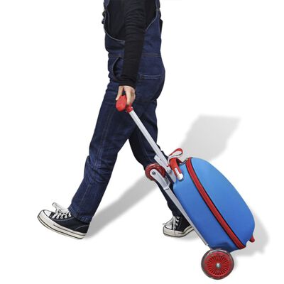 vidaXL Scooter para crianças com mala azul