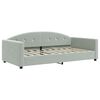 vidaXL Sof&aacute;-cama 100x190 cm veludo cinzento-claro