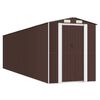 vidaXL Abrigo de jardim 192x772x223 cm a&ccedil;o galvanizado castanho-escuro