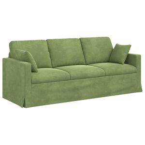 vidaXL Sof&aacute; Verde Claro 198 x 78 x 80 cm Veludo