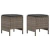 vidaXL Pufe de Jardim 2 Pe&ccedil;a Cinza e Cinza Escuro 38 x 38 x 45 cm
