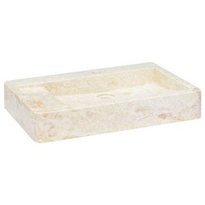 vidaXL Lavat&oacute;rio 58x39x10 cm m&aacute;rmore cor creme