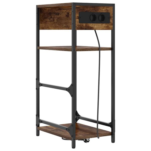 vidaXL Arm&aacute;rio de Cabeceira Carvalho Defumado 40 x 27 x 76 cm