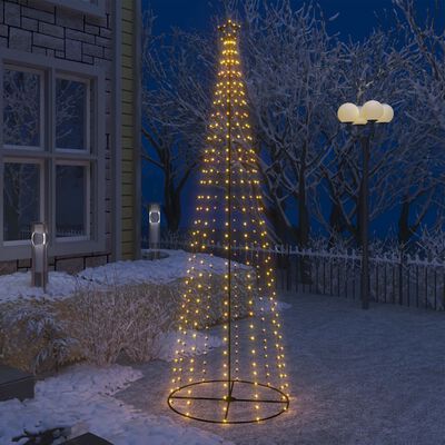 vidaXL Árvore de Natal em cone 330 luzes LED branco quente 100x300cm |  