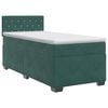 vidaXL Cama box spring com colch&atilde;o Verde-Escuro 90 x 200 cm Veludo