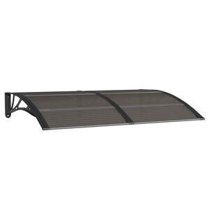 vidaXL Toldo de porta 150x100 cm policarbonato preto