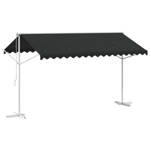 vidaXL Toldo livre 4 &times; 3 m Poli&eacute;ster Antracite