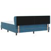 vidaXL Cama Box com colch&atilde;o Azul escuro 180 x 200 cm Veludo