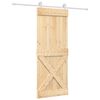vidaXL Porta Deslizante 80 x 210 cm Natural e Branco
