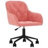vidaXL Cadeira de escrit&oacute;rio girat&oacute;ria veludo rosa
