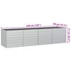 vidaXL Canteiro elevado de jardim 320x80x77cm a&ccedil;o galvanizado prateado