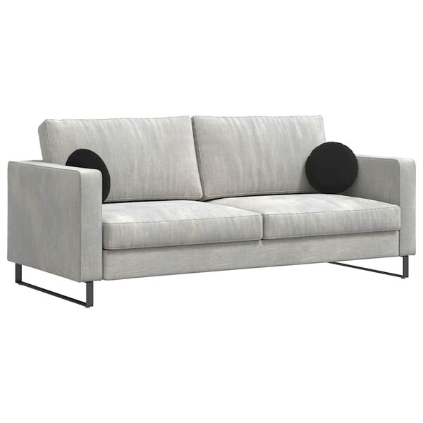 vidaXL Almofadas de Assento 2 pcs Preto &Oslash; 40 x 13 cm Veludo