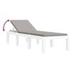vidaXL 3 pcs conjunto lounge de jardim com almofadões PP branco