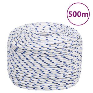 vidaXL Corda de barco 10 mm 500 m polipropileno branco