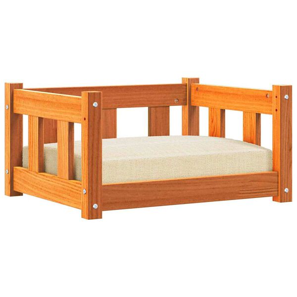 vidaXL Cama para Cachorro Marrom Cera 55 x 45 x 28 cm