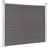 vidaXL Painel de cerca 180x146 cm WPC cinzento
