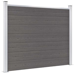 vidaXL Painel de cerca 180x146 cm WPC cinzento