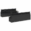 vidaXL Conjunto de Sof&aacute; de Jardim 9 unid. 6-N&uacute;mero de lugares Preto