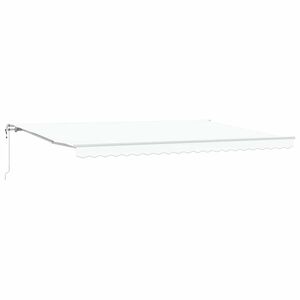 vidaXL Toldo retr&aacute;til Branco 500 &times; 300 cm Tecido e Alum&iacute;nio