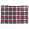 vidaXL Almofad&atilde;o p/ sof&aacute; de paletes 120x80x12cm tecido xadrez vermelho
