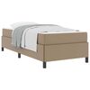 vidaXL Estrutura da Cama com colchão Cappuccino 90 x 190 cm tecido