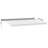 vidaXL Toldo retr&aacute;til autom&aacute;tico com LEDs 600x350 cm antracite/branco