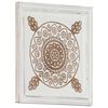 vidaXL Decora&ccedil;&atilde;o Art&iacute;stica 2 pcs Marrom e Branco 40 x 40 x 1,5 cm