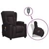 vidaXL Poltrona massagens elevat&oacute;ria couro artificial preto