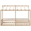 vidaXL Cama infantil com telhado 90x200 cm madeira de pinho maci&ccedil;a