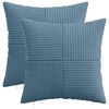 vidaXL Capa almofada 2 pcs ALMELO Azul 40 x 40 cm cord&atilde;o
