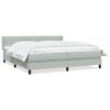 vidaXL Cama com molas/colch&atilde;o cinzento-claro 200x210 cm veludo