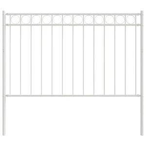 vidaXL Elemento de Cerca ASSEN 170 x 150 cm A&ccedil;o Branco