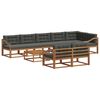 vidaXL Conjunto de Sof&aacute;s para Exterior 9 pcs Natural e Antracite