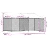 vidaXL Jaula para cão com telhado/portas 4x2x2 m aço galvanizado cinza
