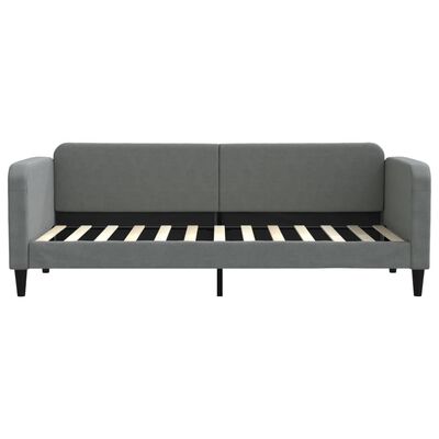 vidaXL Sofá-cama com colchão 80x200 cm tecido cinzento-escuro
