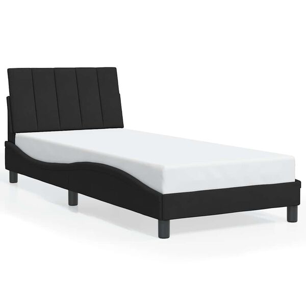 vidaXL Estrutura de cama sem colch&atilde;o Hanko 80x200 cm veludo preto