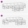 vidaXL Conjunto de Sof&aacute;s para Exterior 8 pcs Natural e Creme