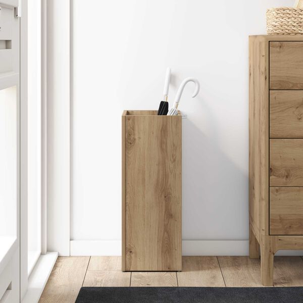 vidaXL Suporte de Guarda-Sol Carvalho Artesanal 25 x 24,5 x 64 cm