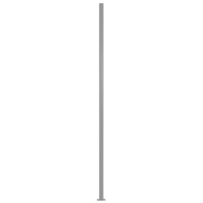 vidaXL Painel vedação 2 postes tecido 180x180cm cinzento-acastanhado