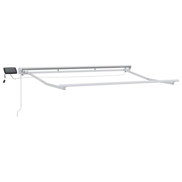 vidaXL Estrutura de Toldo Manual com LEDs Creme 2,5 x 2 m