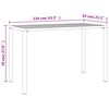 vidaXL Mesa de jantar para jardim 110x54x70 cm aço antracite